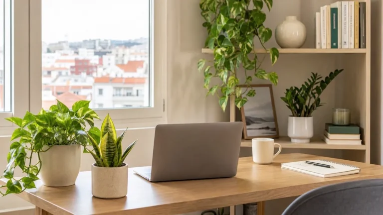 Plantas para oficina en casa: especies fáciles para escritorio y teletrabajo