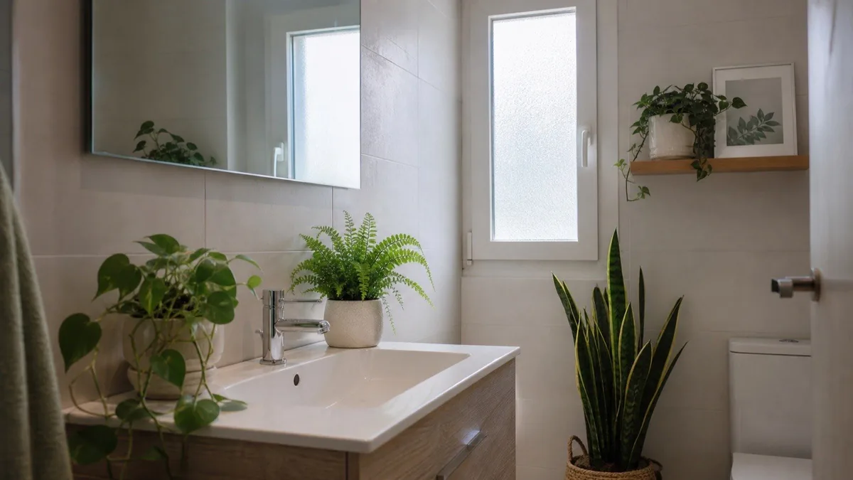 Plantas para baño sin luz: opciones reales, límites y alternativas